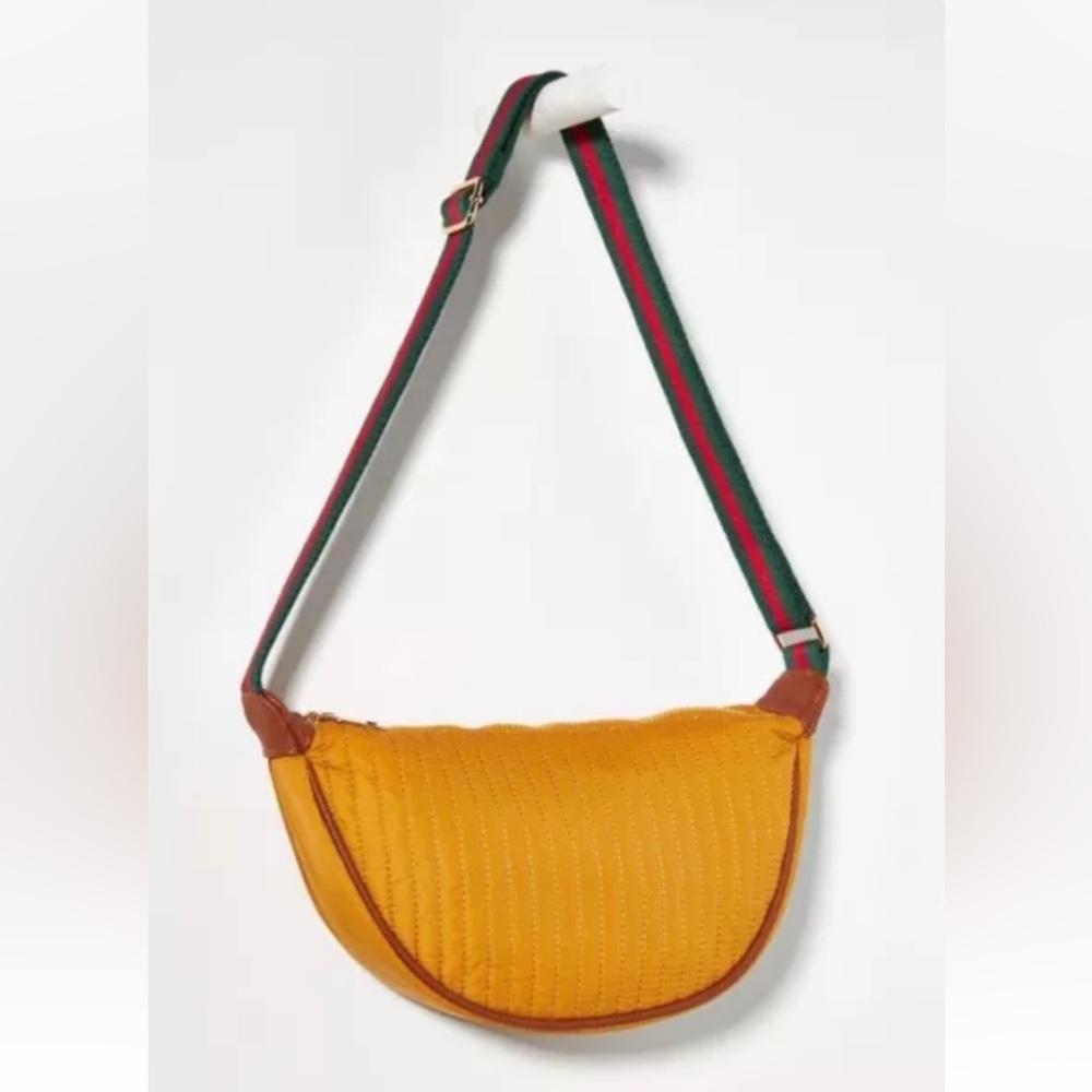 Anthropologie Crossbody Bag Nylon Ezra Zipper Adjustable New with Tag